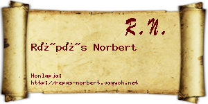 Répás Norbert névjegykártya